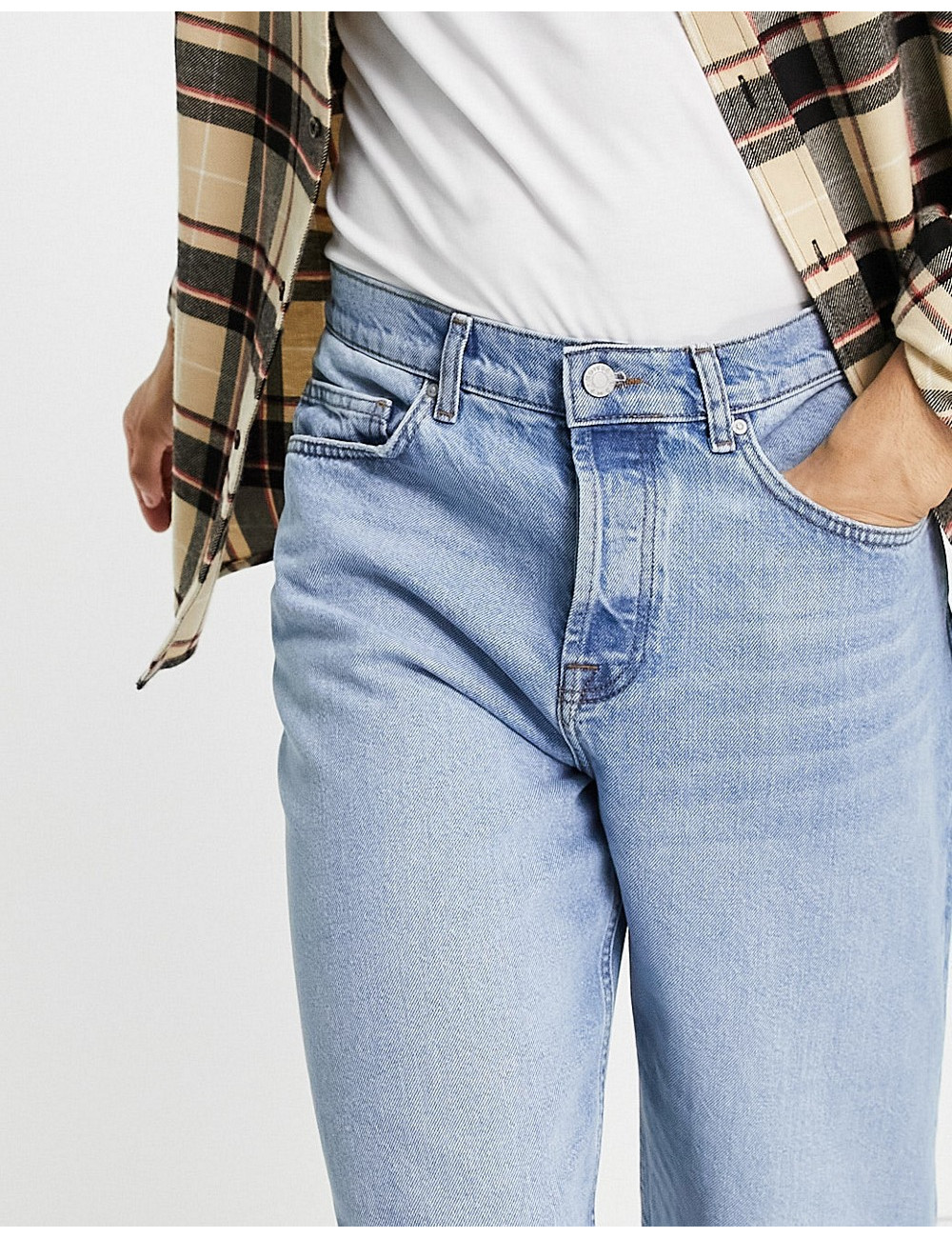 ASOS DESIGN wide crop jeans...