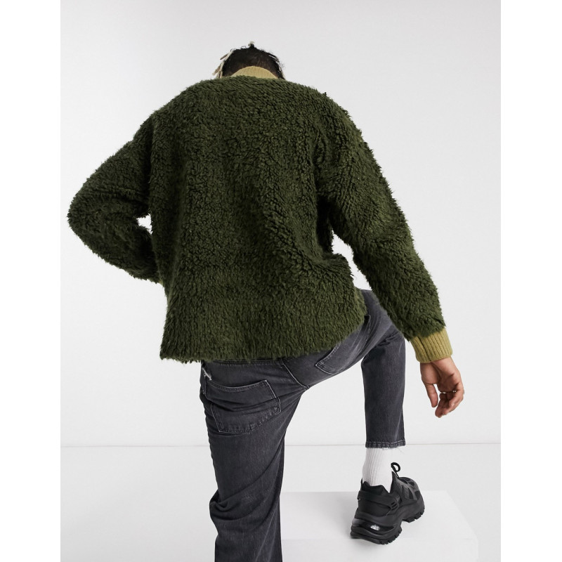 ASOS DESIGN knitted borg...