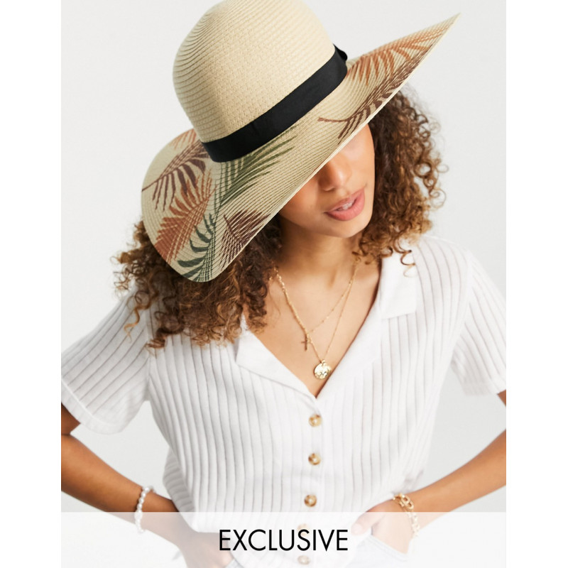 South Beach straw hat with...