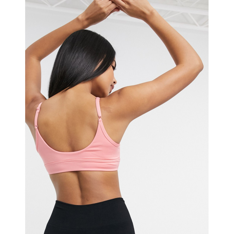 HIIT ruched bra in pink