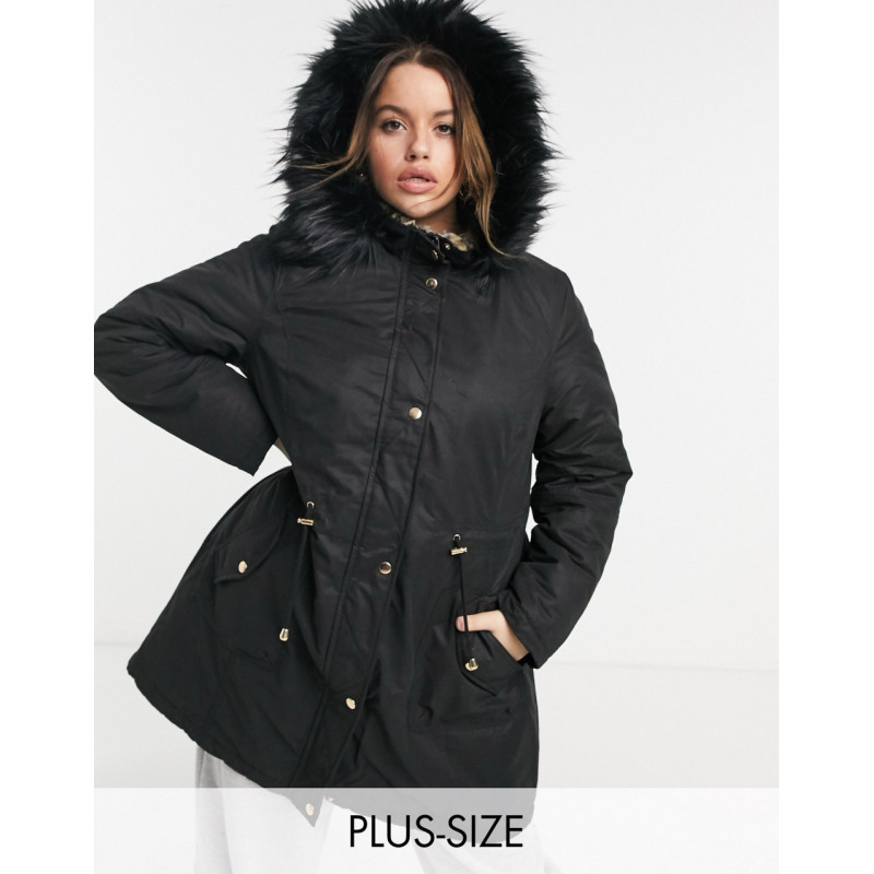 Yours faux fur hooded parka...