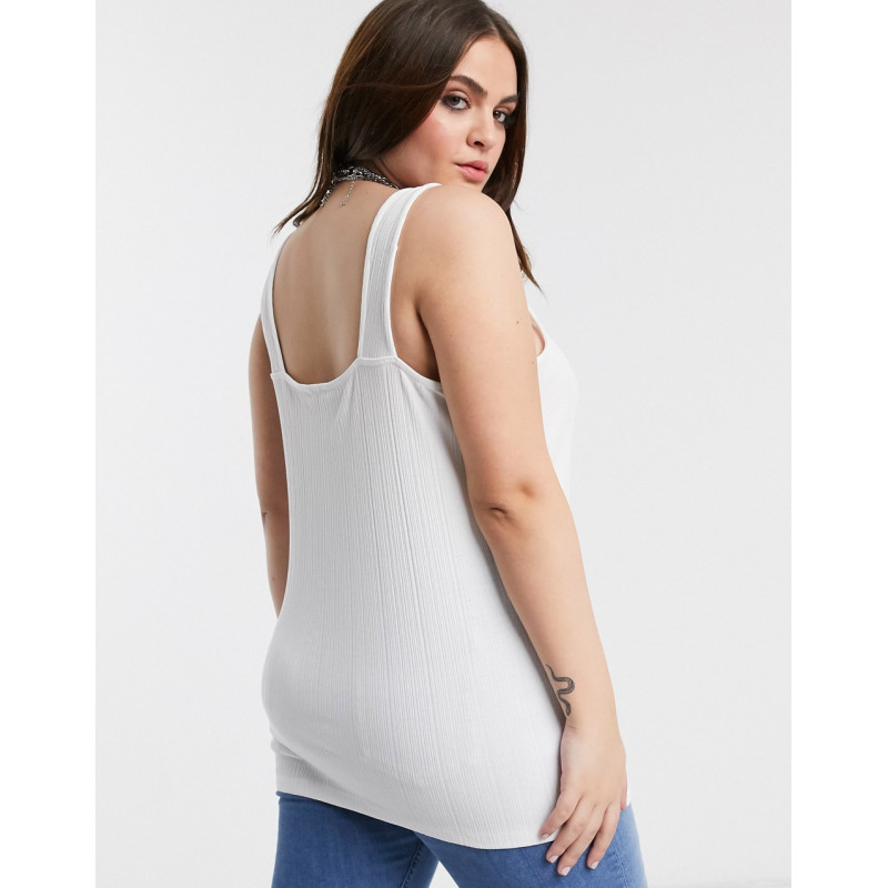 Only Curve ribbed vest with...