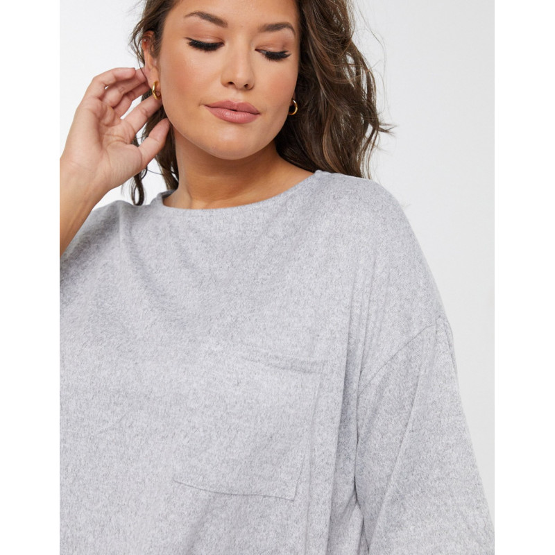 Simply be t-shirt in grey marl