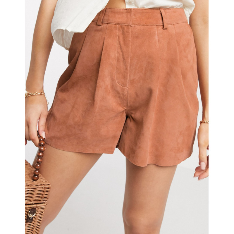 Y.A.S suede shorts in rust