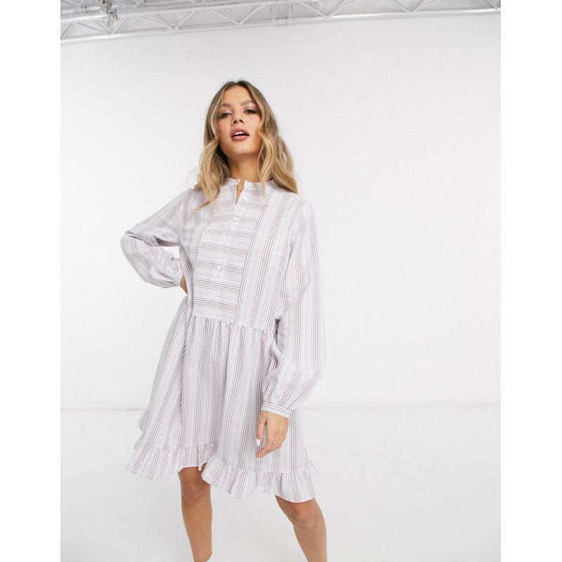 Pieces smock dress with...