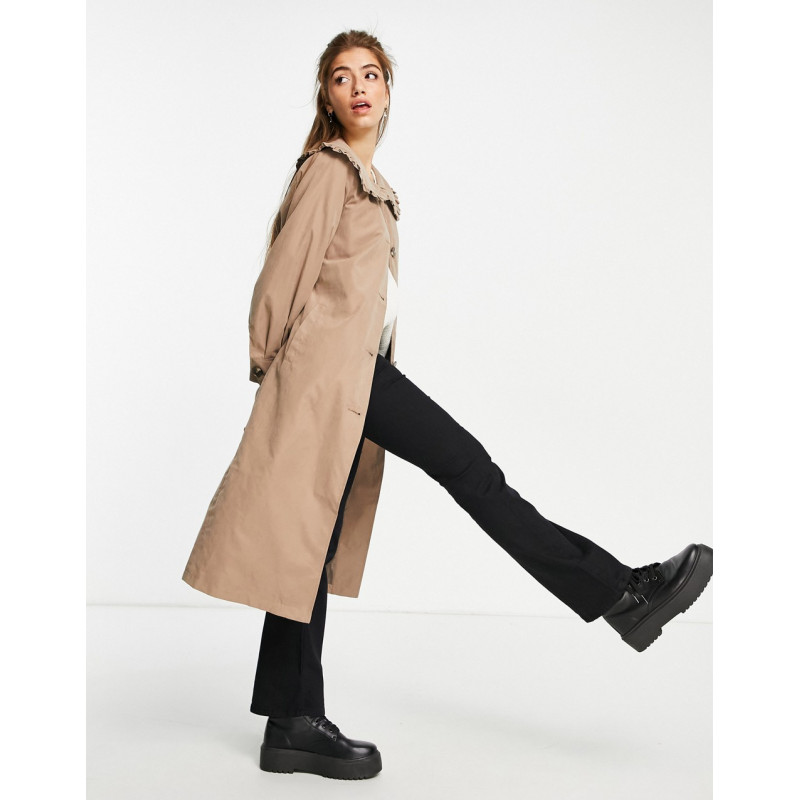 JDY trench coat with big...