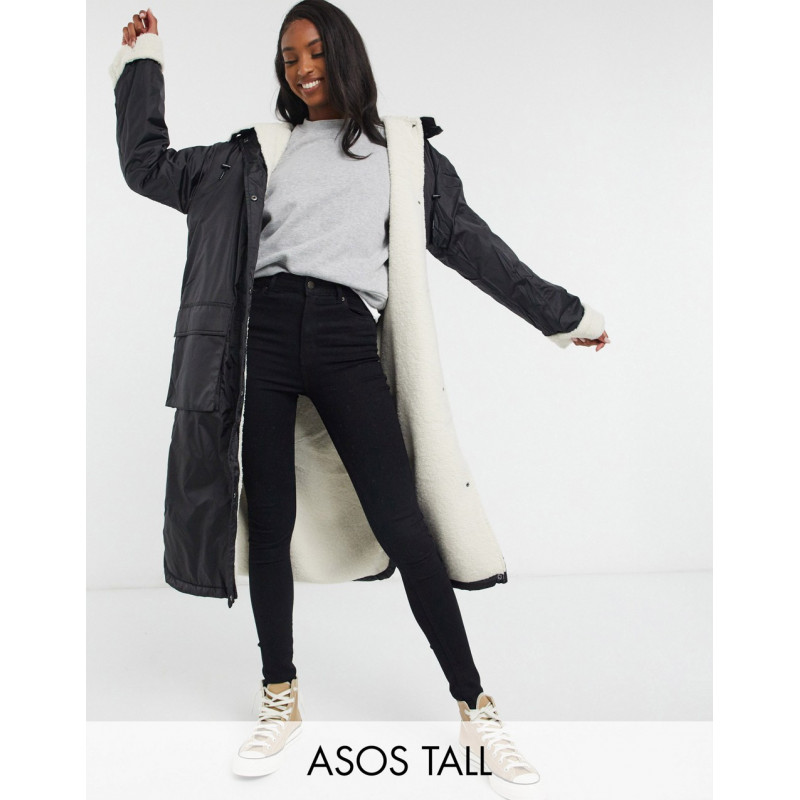 ASOS DESIGN Tall borg lined...