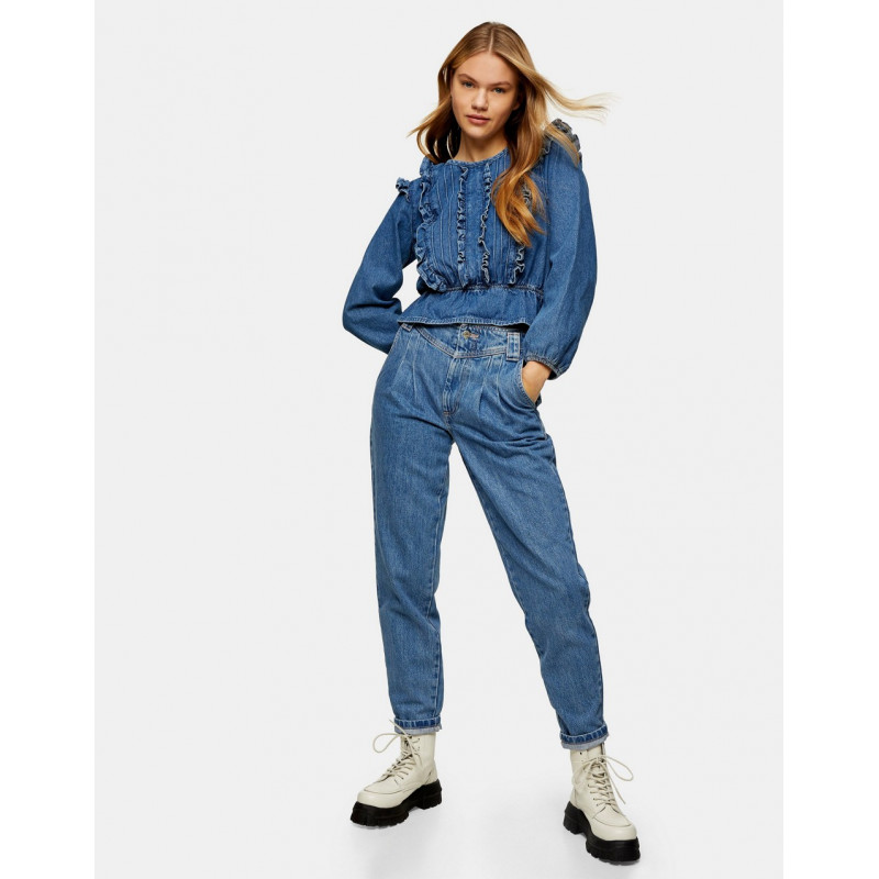 Topshop mom jeans with seam...