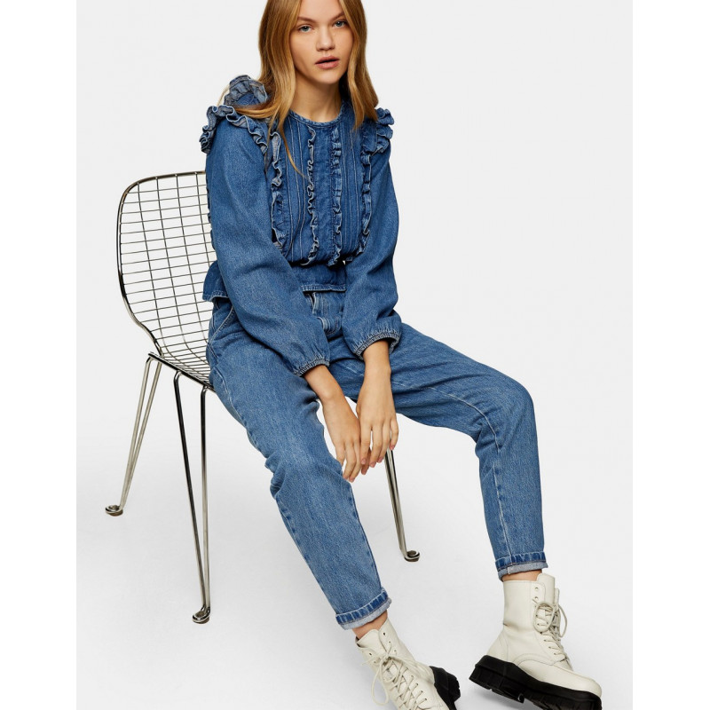 Topshop mom jeans with seam...