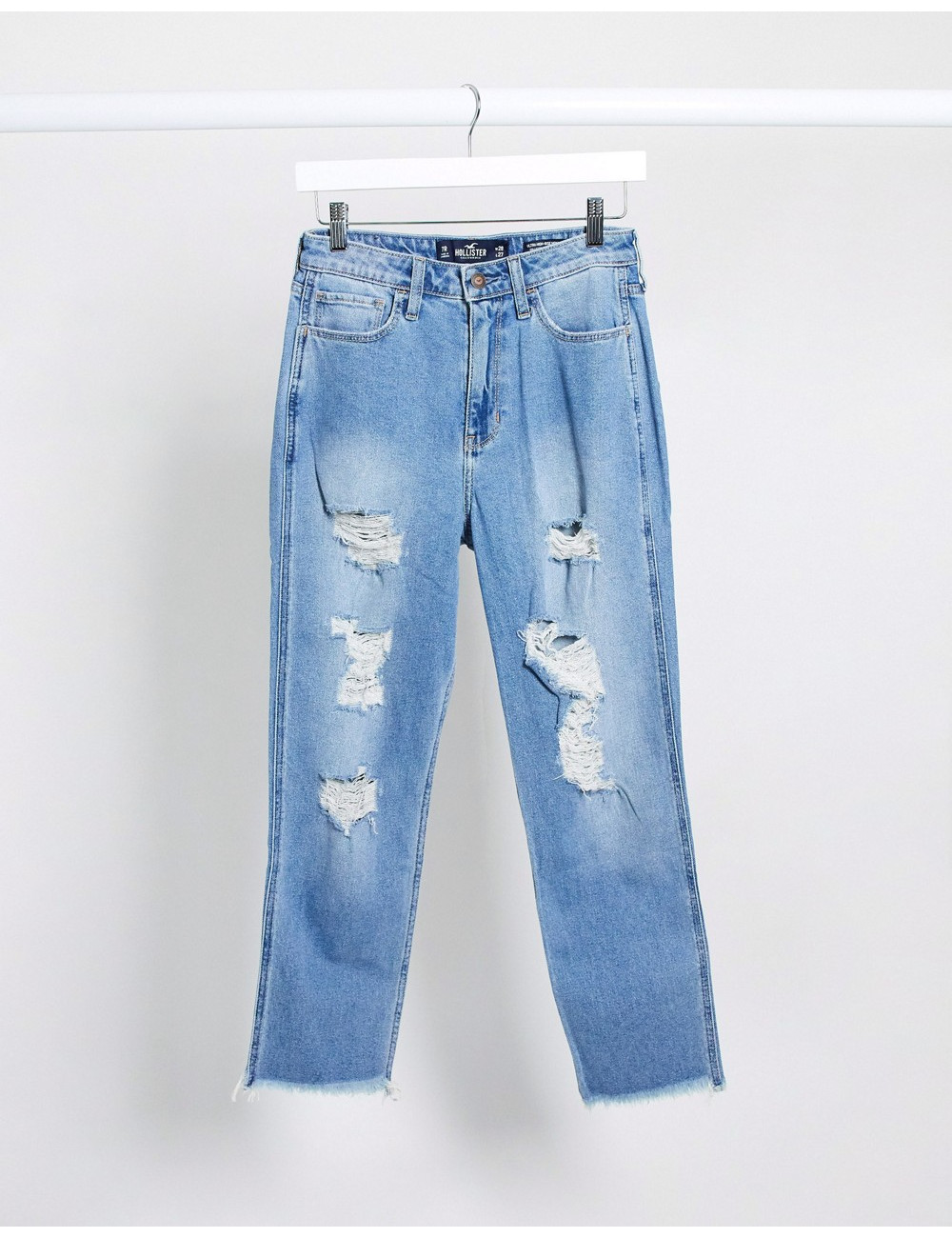 Hollister distressed mom jeans