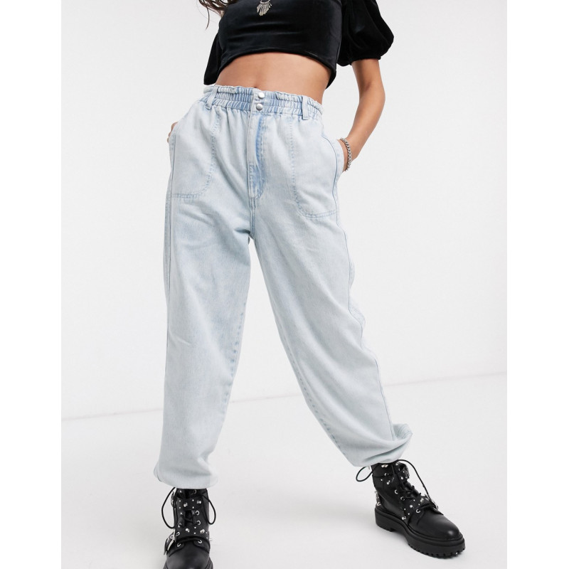 Topshop oversized jeans in...