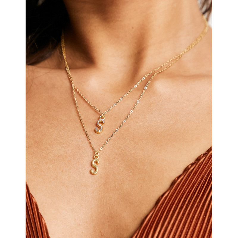 Madein double layer S necklace