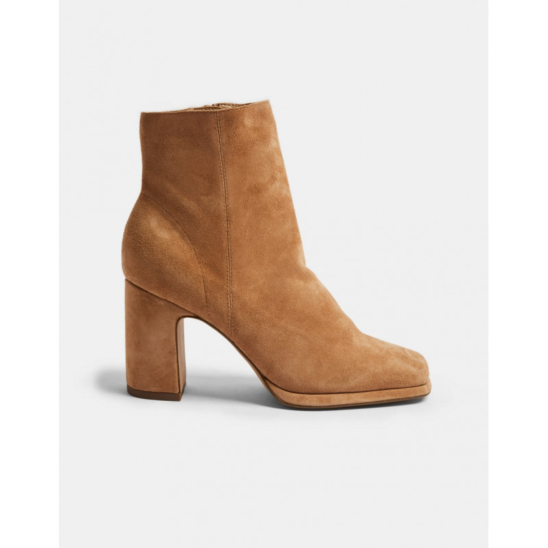 Topshop suede boots in camel