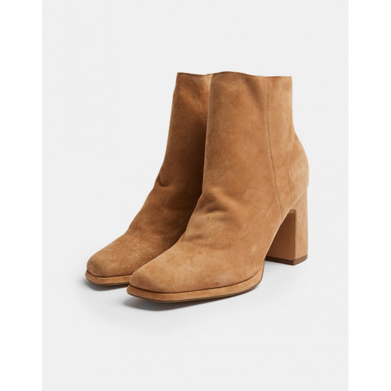Topshop suede boots in camel