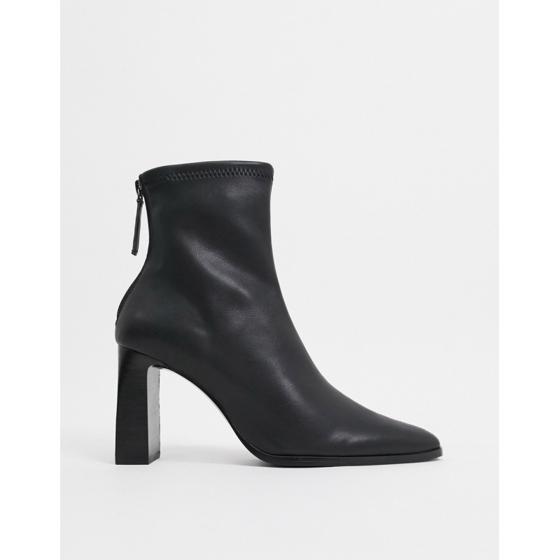Mango heeled boots in black