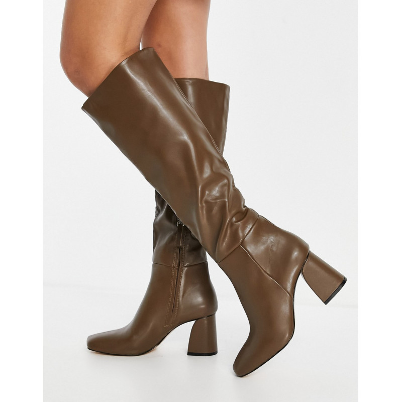 Pull&Bear knee high boot in...