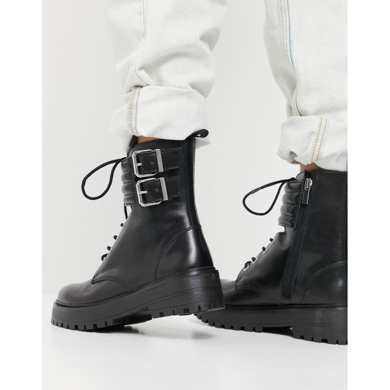 Pull&Bear biker boot with...