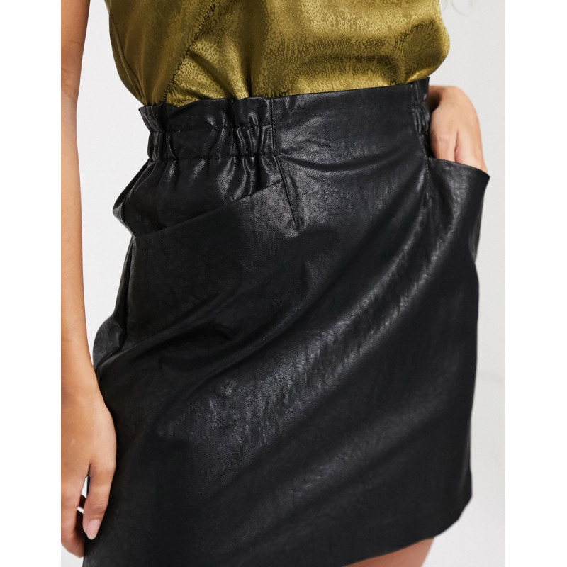 Only leather look skirt...
