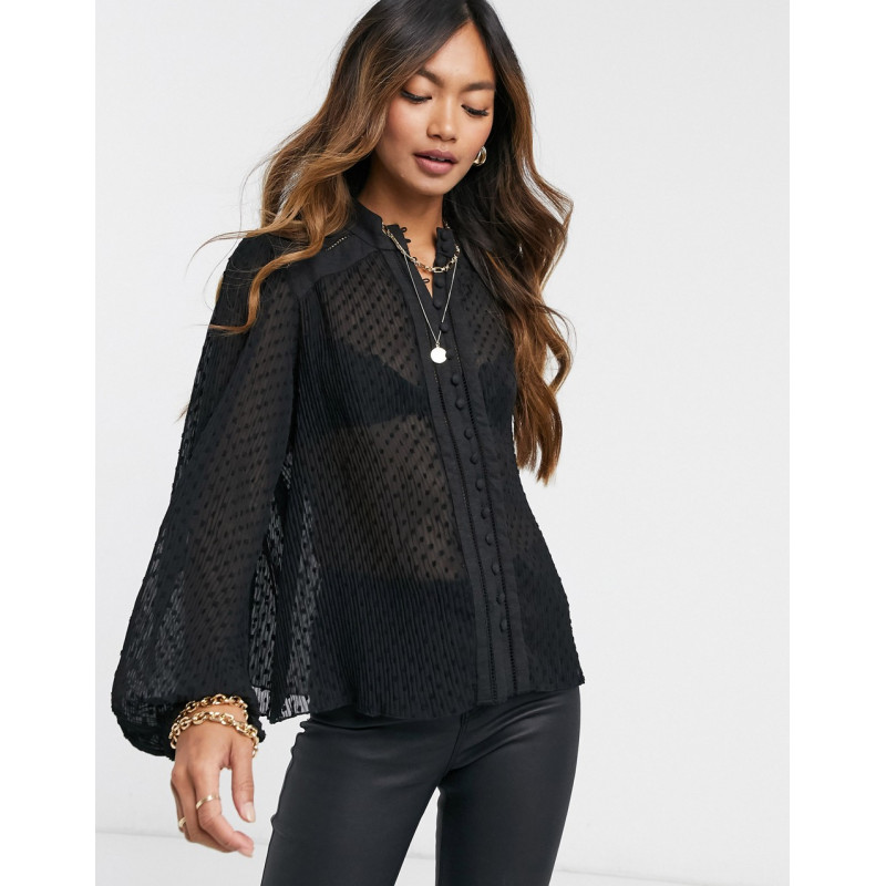 Y.A.S sheer blouse with...