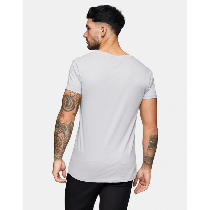 Topman v-neck t-shirt in grey