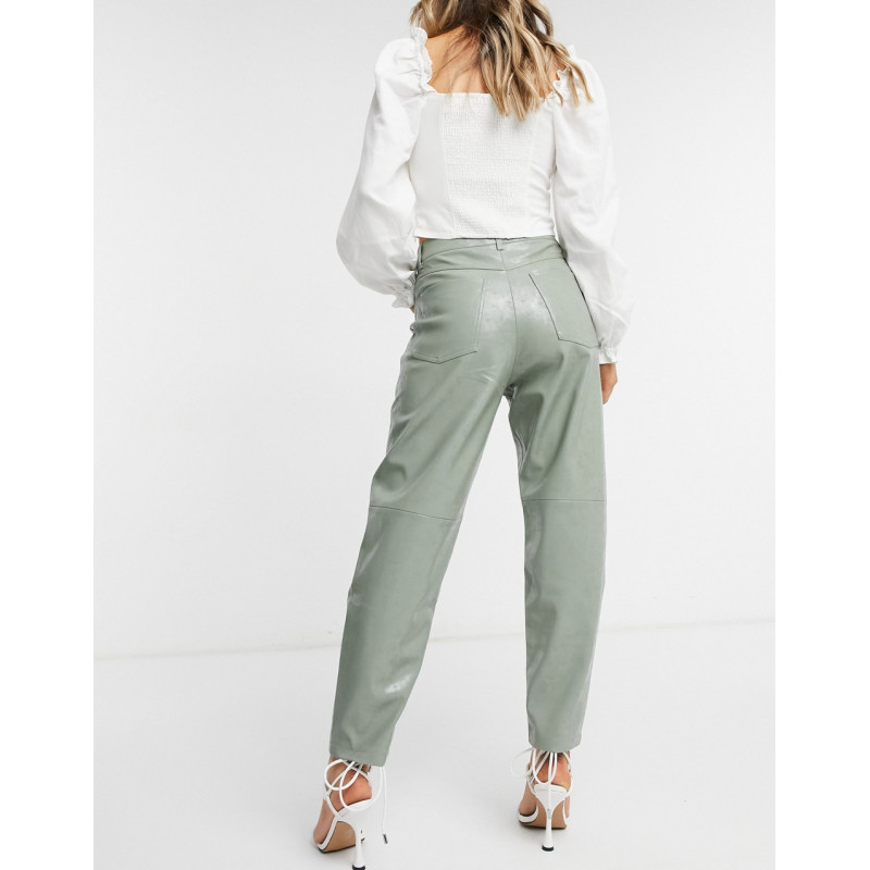 Mango faux leather trousers...
