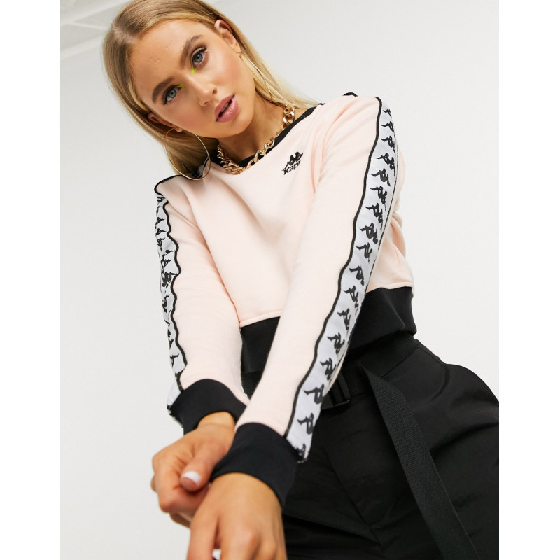 Kappa cropped sweater in pink