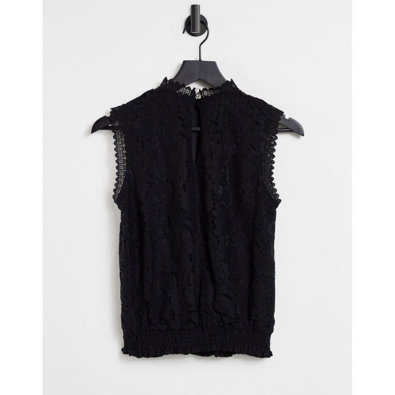 Oasis lace shirred top in...