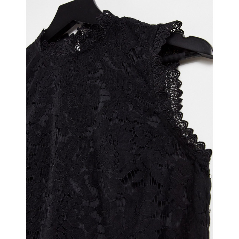 Oasis lace shirred top in...