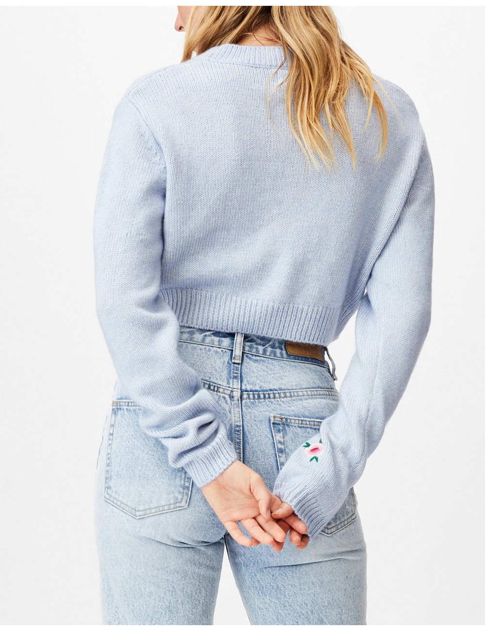 Cotton:On embroidered knit...