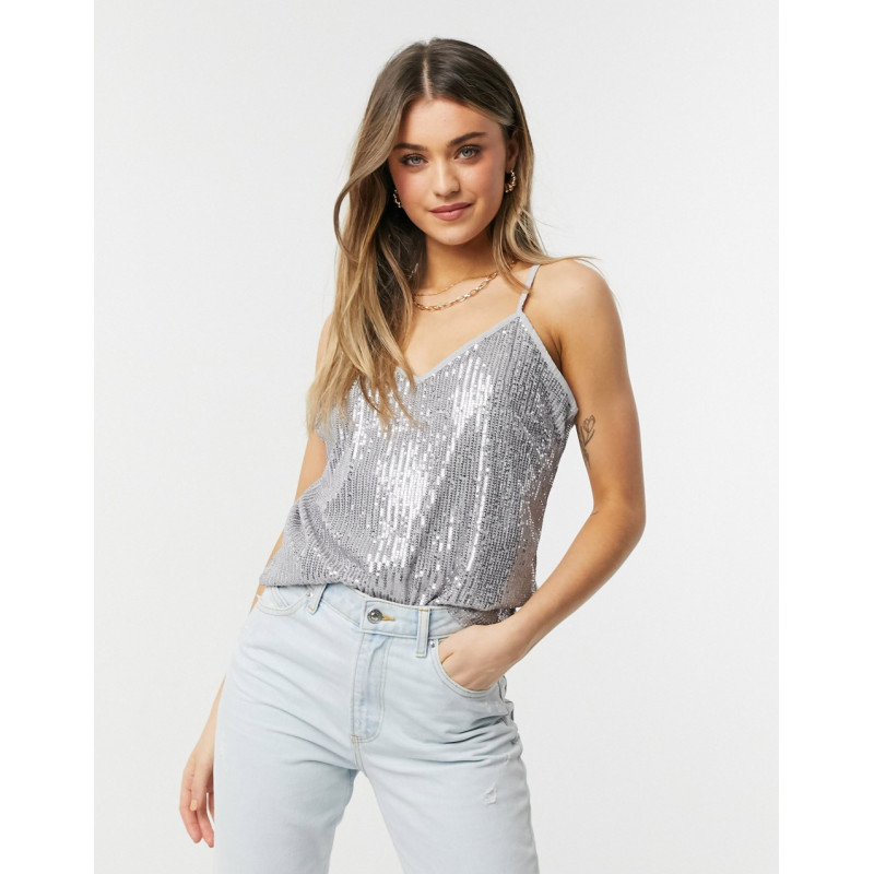 Style Cheat sequin cami top...