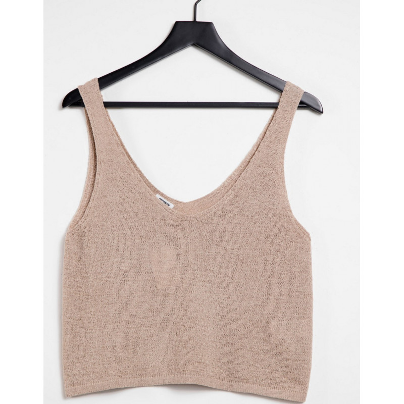 Cotton:On knitted tank top...