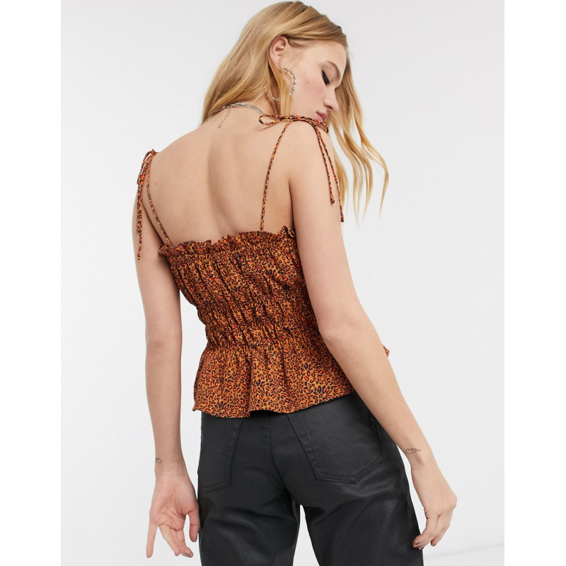 Topshop shirred cami top in...
