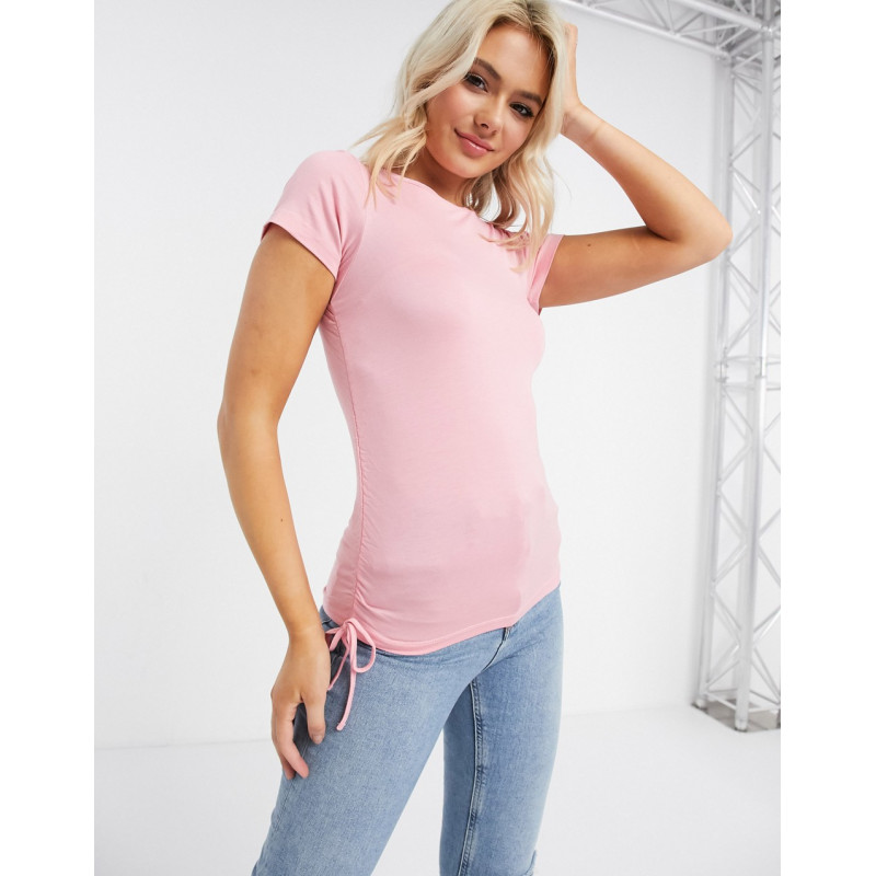 New Look ruched side tee in...