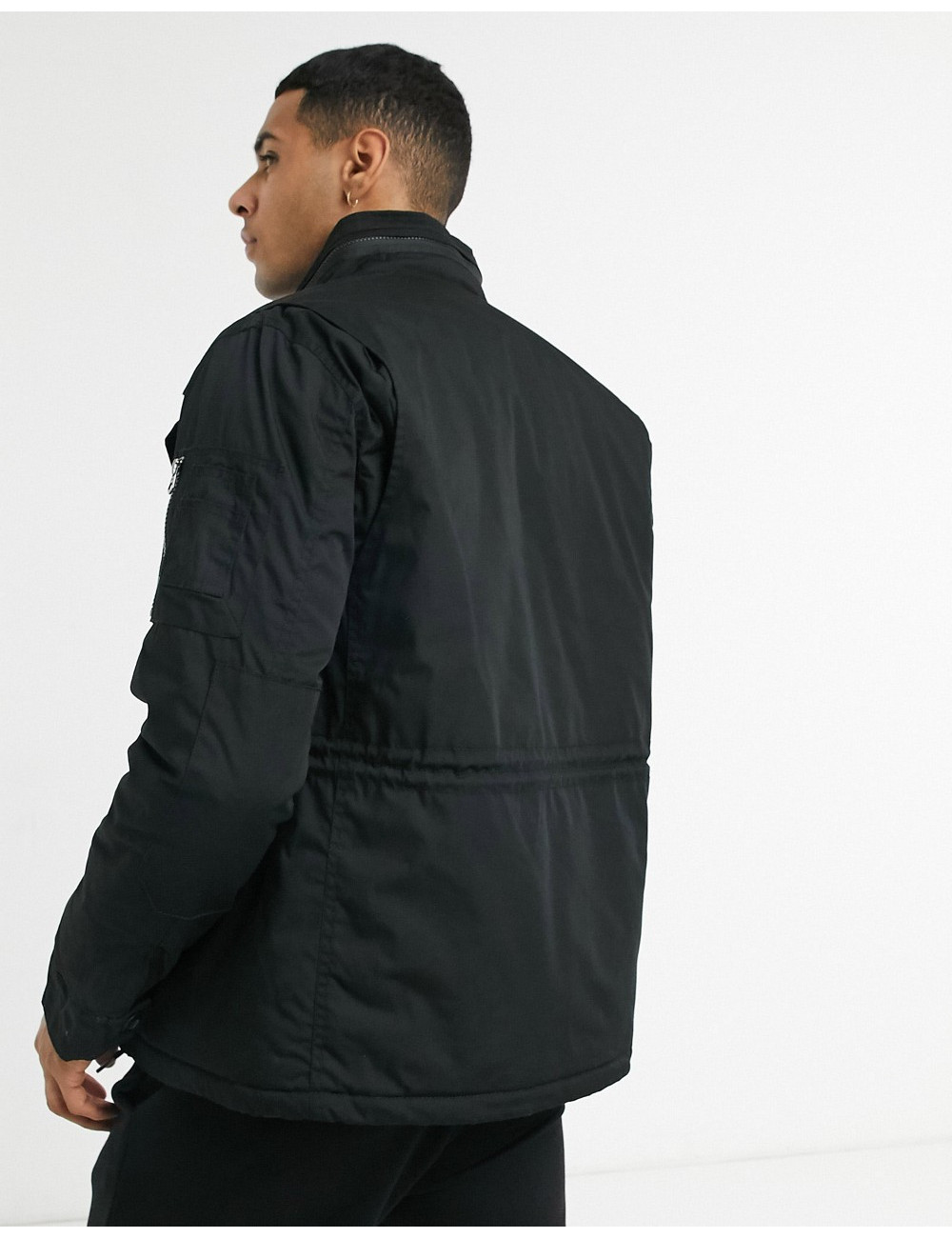 Schott parka jacket in black