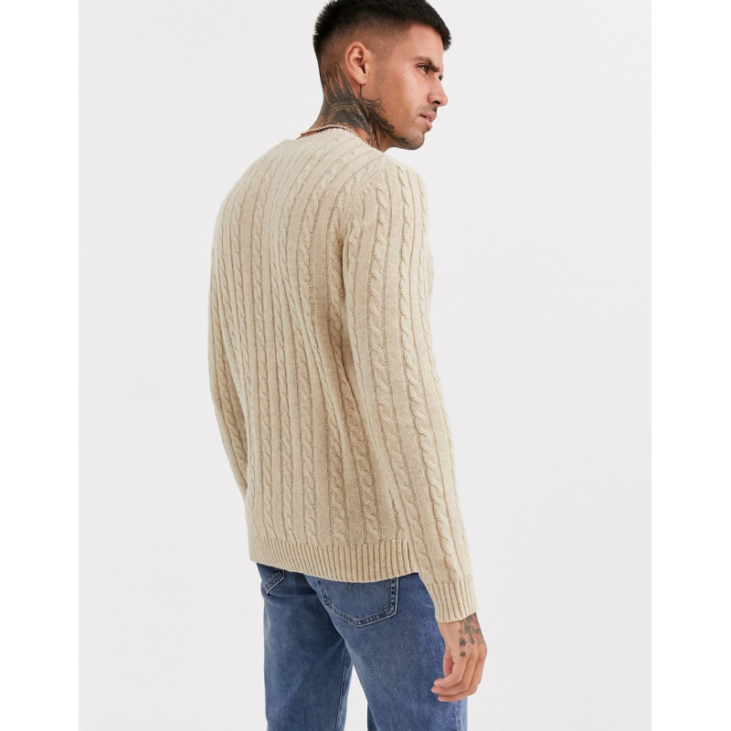 ASOS DESIGN lambswool cable...