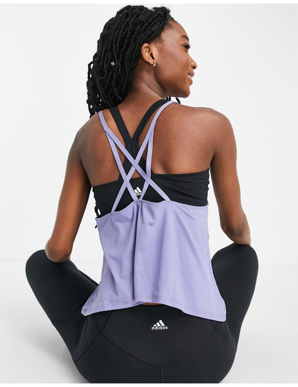 adidas Yoga top with back...