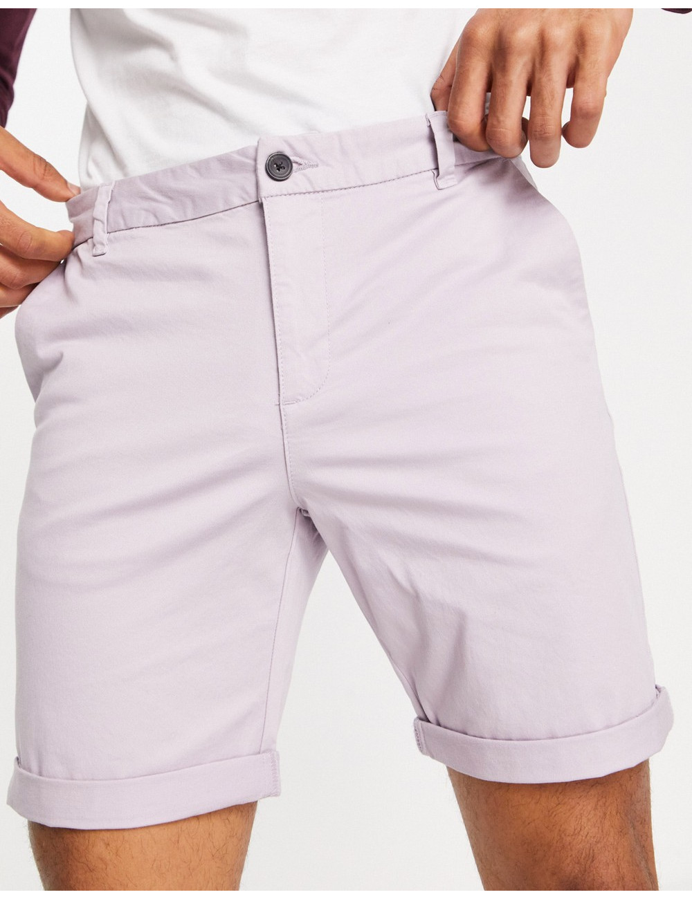 New Look chino short in lilac