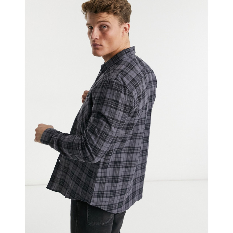 New Look check shirt in grey