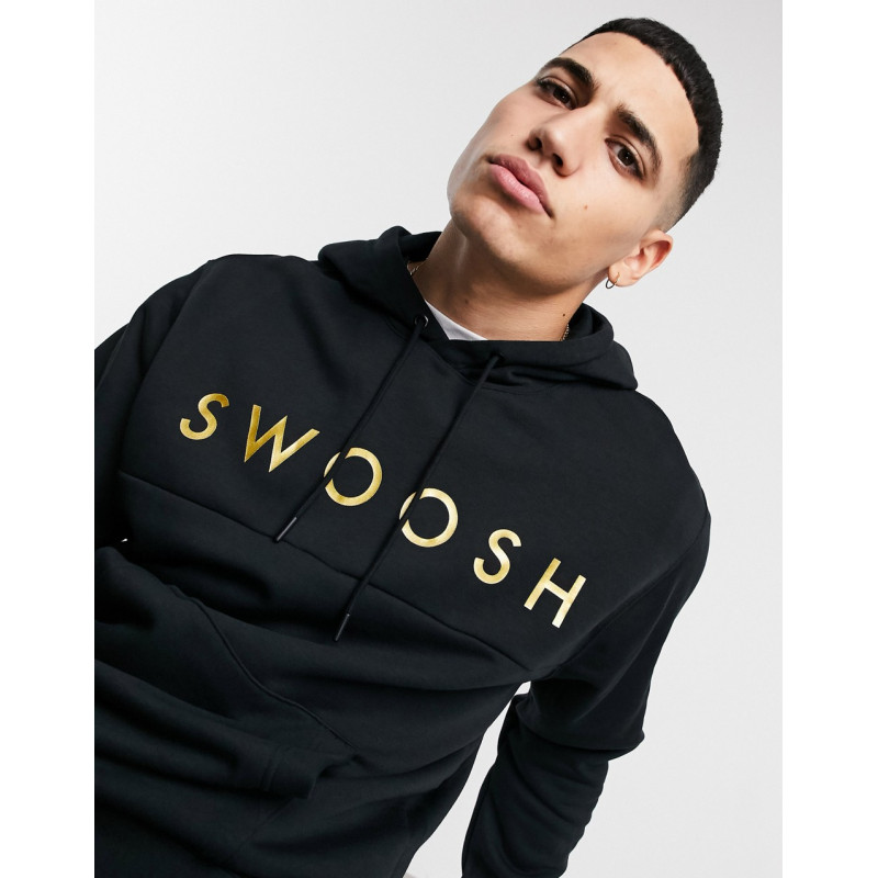 Nike Swoosh hoodie in black