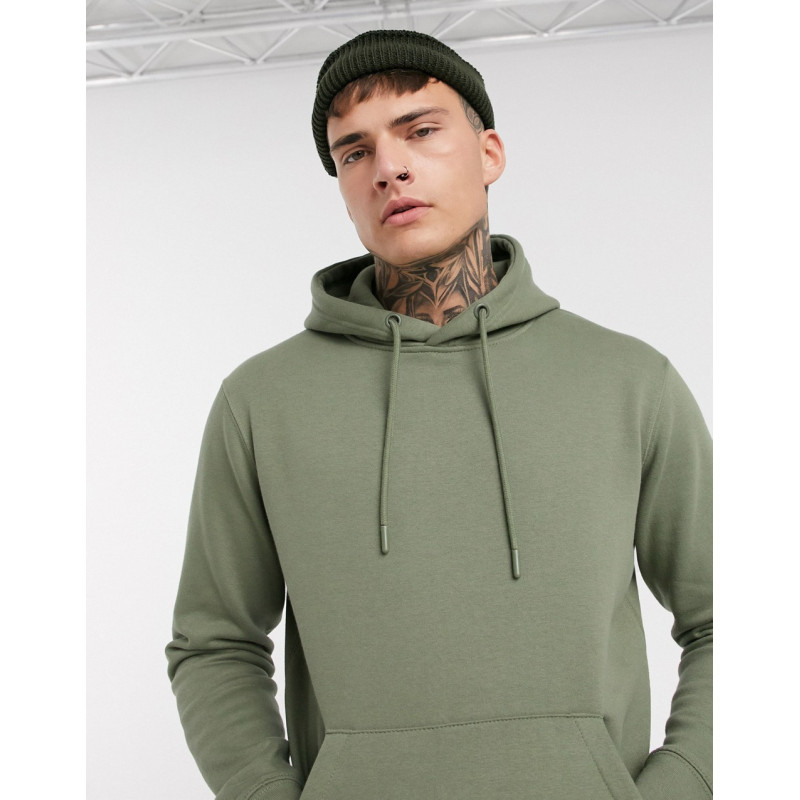 Pull&Bear hoodie in khaki