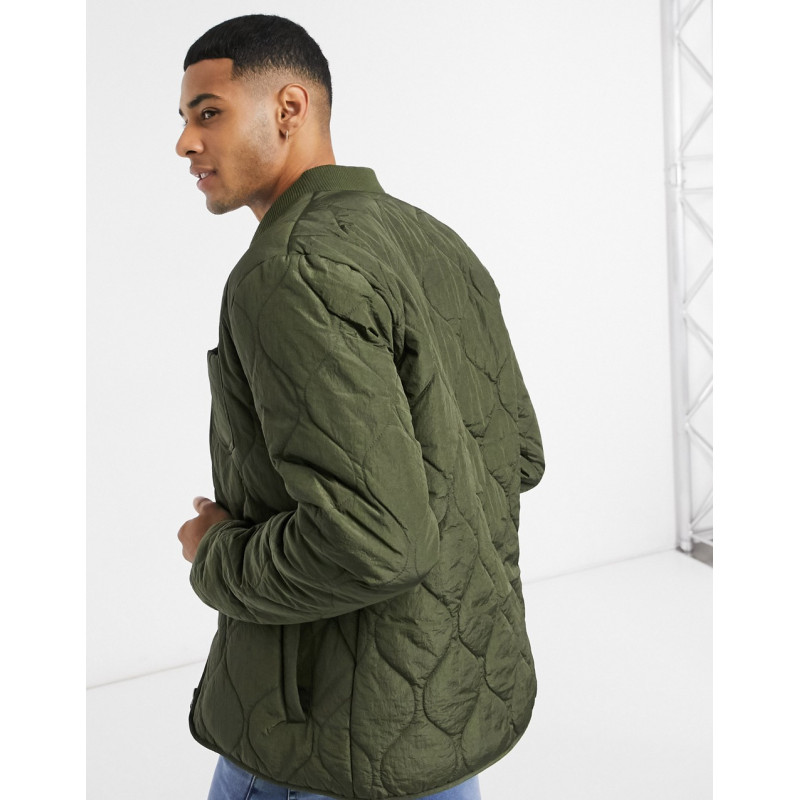 New Look quilted jacket in...