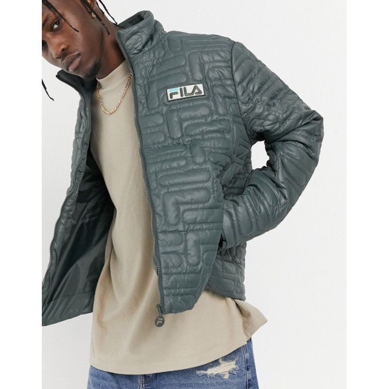Fila quilted logo jacket in...