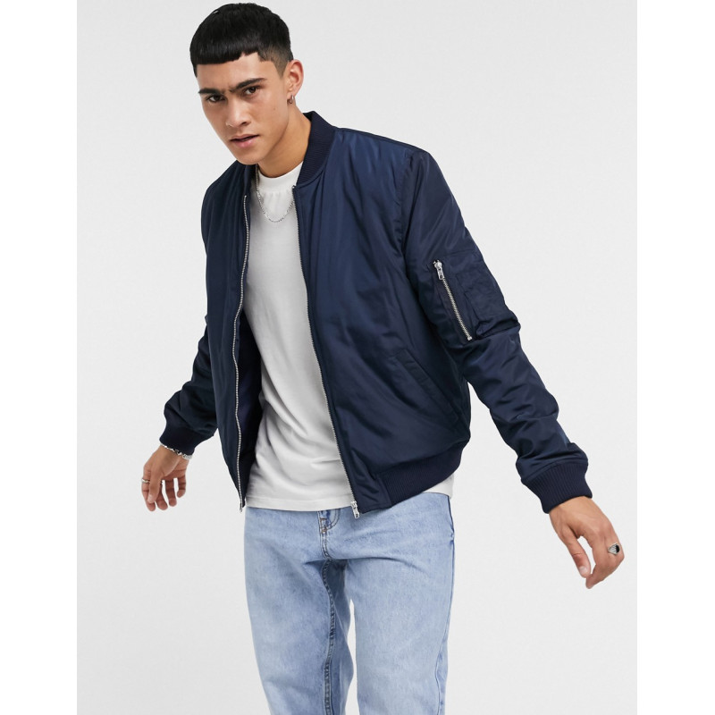 ASOS DESIGN quilted bomber...