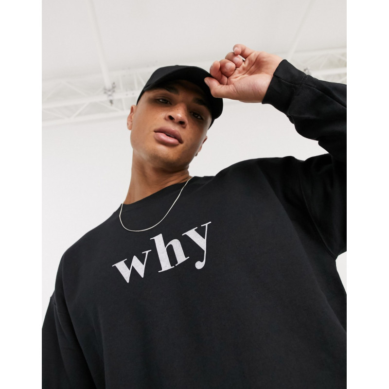 Topman sweat with why print...