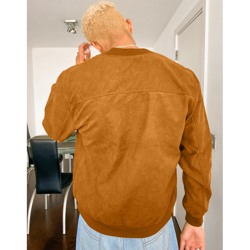 Pull&Bear faux suede bomber...