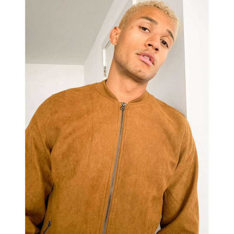 Pull&Bear faux suede bomber...