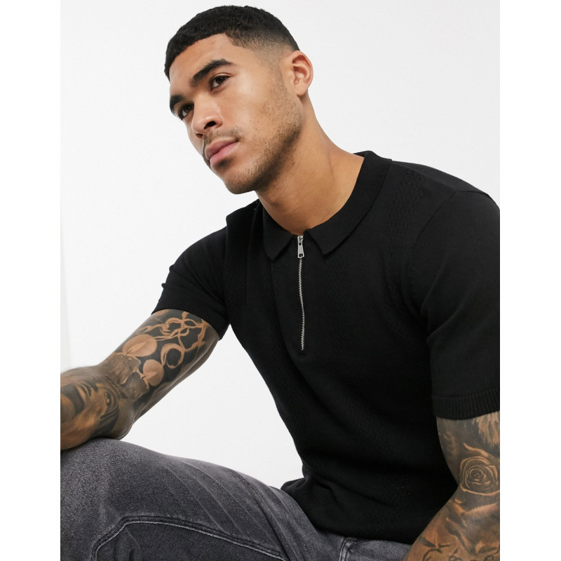 New Look ladder stitch polo...