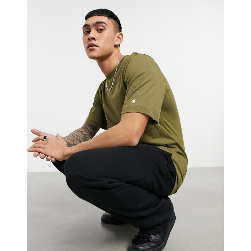 Champion logo t-shirt in olive
