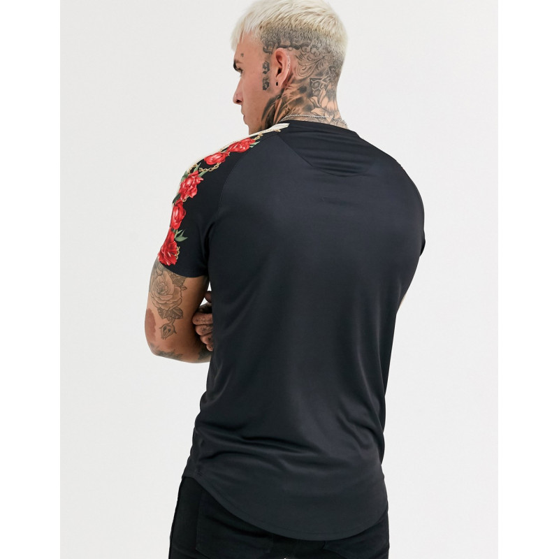 SikSilk muscle t-shirt with...