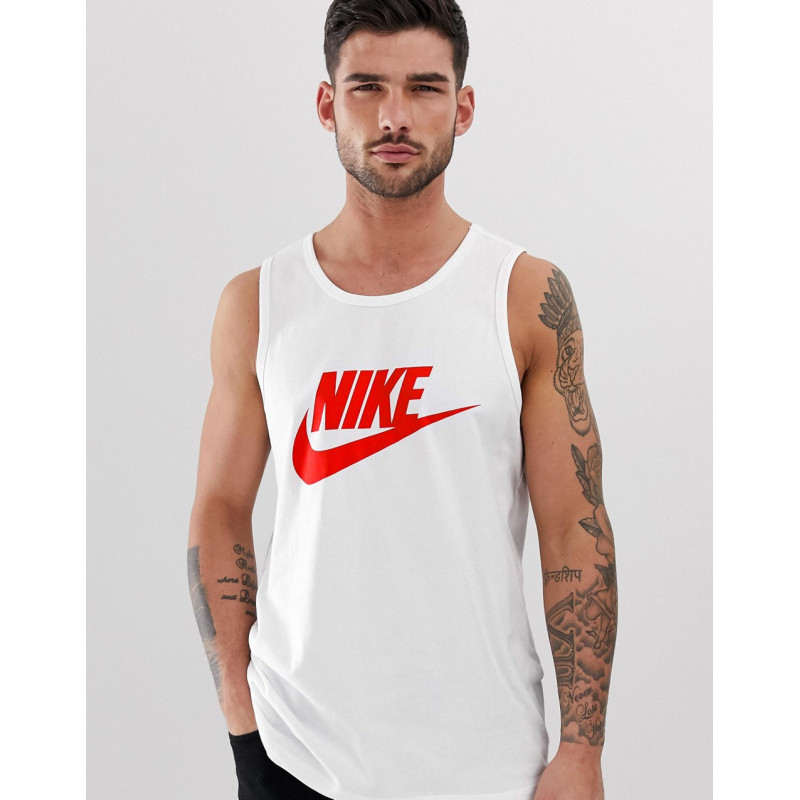 Nike logo vest in white